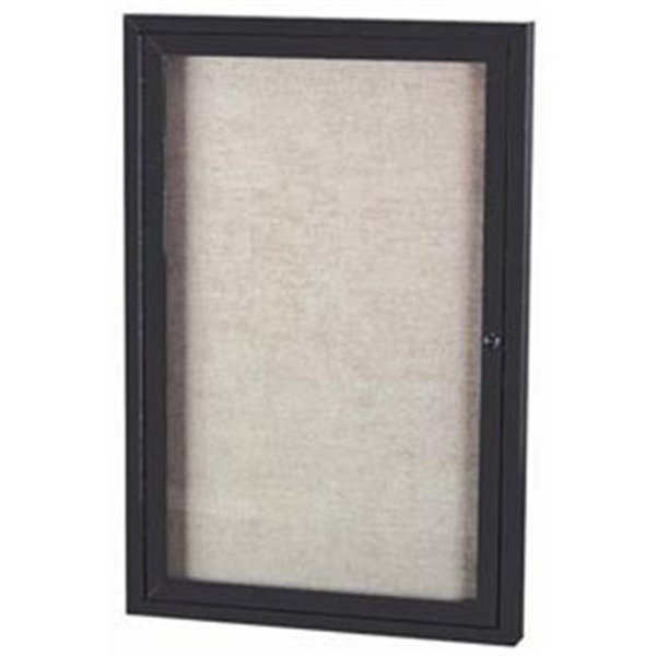 Aarco Aarco Products ODCC4836RIBK 36 in. W x 48 in. H Illuminated Outdoor Enclosed Bulletin Board - Black ODCC4836RIBK